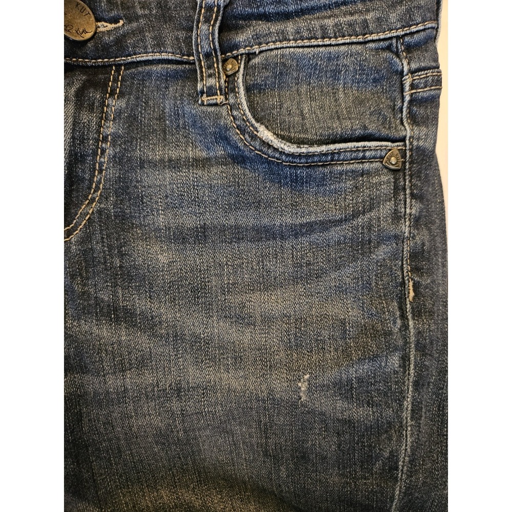 KUT From The Kloth Jeans Women 0 Blue Catherine Boyfriend Distressed 28x29 - Picture 10 of 16
